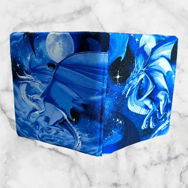 Mythical Blue Dragon Junior Notebook Cover - Cosmic Night Edition - Image 2