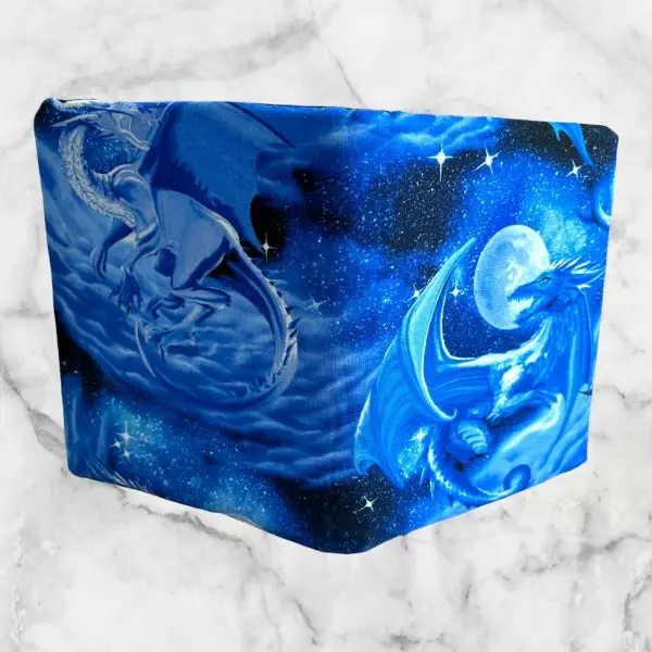 Mythical Blue Dragon Junior Notebook Cover - Moonlit Sky Edition - Image 2