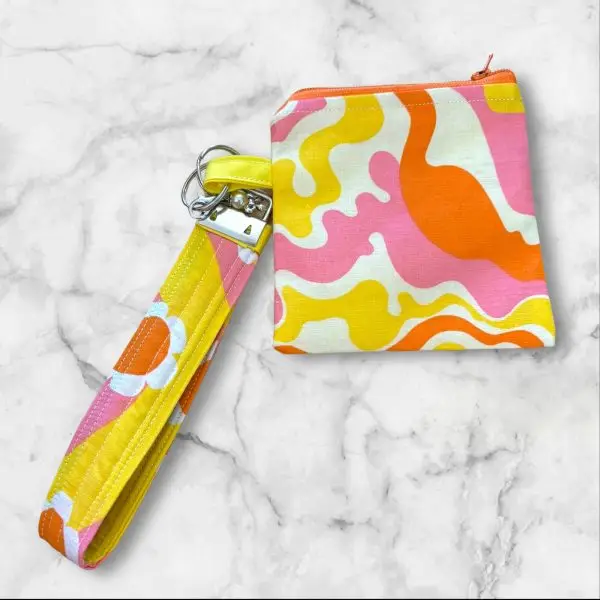 Retro Waves Wristlet Key Fob Wallet - Image 3