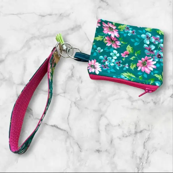 Floral Fantasy Wristlet Key Fob  Wallet - Image 3