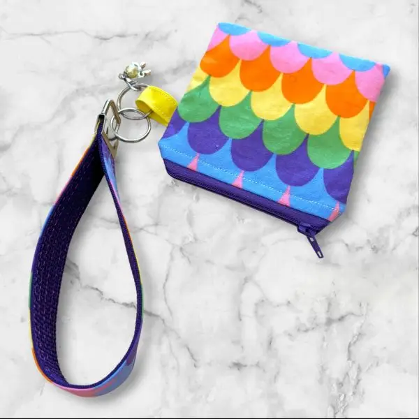 Rainbow Scales Wristlet Key Fob Wallet - Image 2