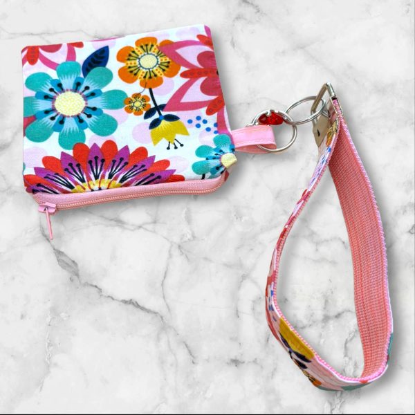 Bright Blooms Wristlet Key Fob  Wallet - Image 2