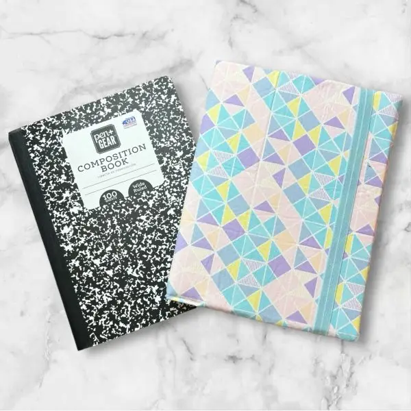 Pastel Geometric Composition Notebook Cover