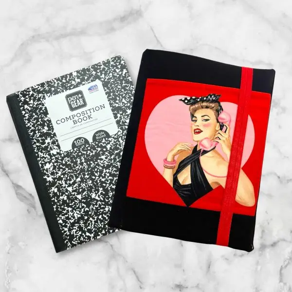 Embrace Classic Beauty: Embrace vintage glamour with this Chic Retro Pin-Up Girl notebook cover, showcasing a stylish pin-up girl design with a secure elastic band. Ideal for adding retro flair to your notes.