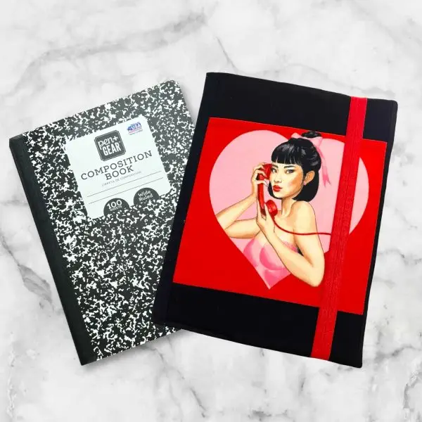 Stylish Retro Pin-Up Girl Composition Notebook Cover