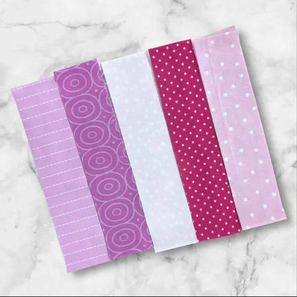 2.5" Pink Fabric Strips - Perfect for Quilting and Craft Projects - Image 3